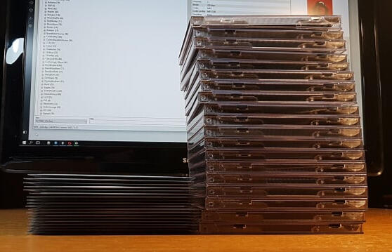 CD sleeves. My collection before it was downsized.
